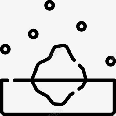 白云冰山冰山冬季自然16线状图标图标