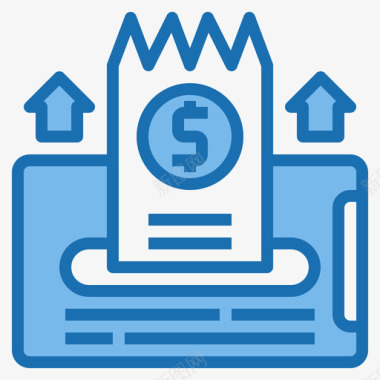 火焰数字3收据数字支付3蓝色图标图标