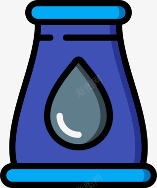 天然气火焰炼油厂石油和天然气4线性颜色图标图标