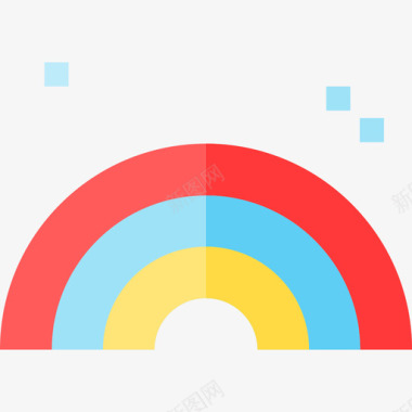 彩虹条纹彩虹天气270平坦图标