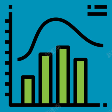 直方图直方图数据分析22线性颜色图标