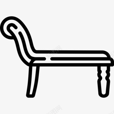 长椅PNG图片长椅家具49直线型图标