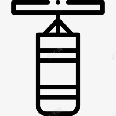 拳击小男孩拳击包运动训练3直线型图标图标