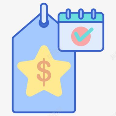 38妇女节标签价格标签网络星期一38线性颜色图标