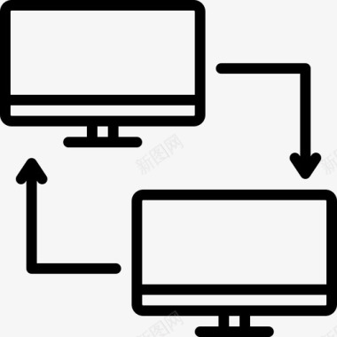 传输pc共享计算机电子图标图标