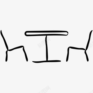 咖啡店椅子家具椅子桌子图标