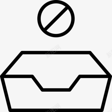 抽屉办公桌不可用文件存档阻止图标