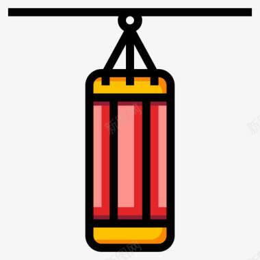 内膜袋冲孔袋运动健身1线性颜色图标