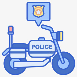 警用摩托摩托车警用47线条颜色高清图片