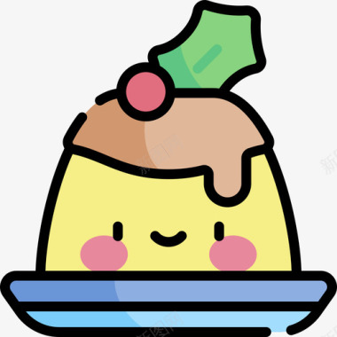 布丁布丁圣诞食品2原色图标