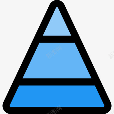 金字塔图金字塔图商业412线性颜色图标图标