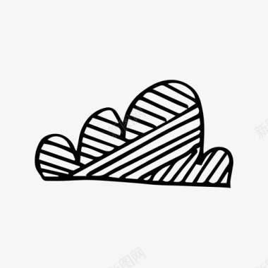 层云云积云雨云图标图标