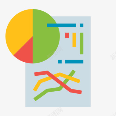 模型数据分析统计学数据分析21扁平图标