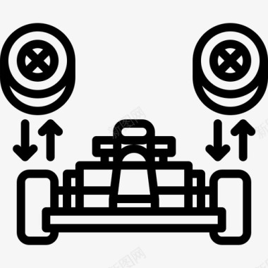 跑道赛车进站赛车运动14直线型图标图标