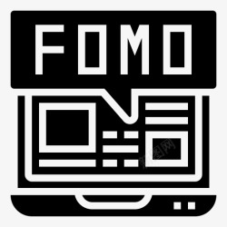 fomoFomo社交媒体战略5字形高清图片