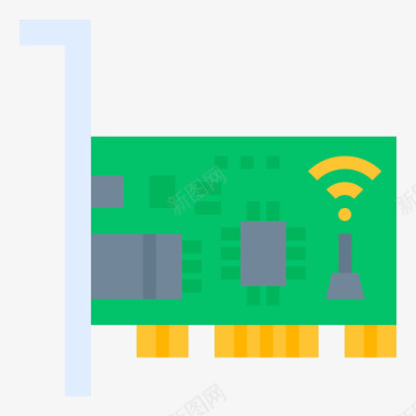 硬件图标芯片组计算机硬件34扁平图标