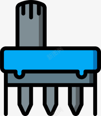 简洁的开关开关电气元件1线性颜色图标图标