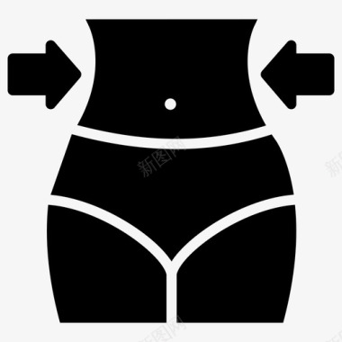 运动人物减肥健身瘦身图标图标