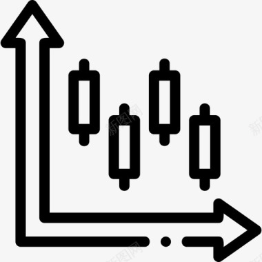 股票信息图表元素7线性图标