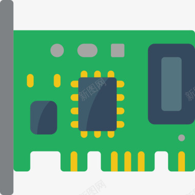 AI芯片芯片计算机硬件27扁平图标