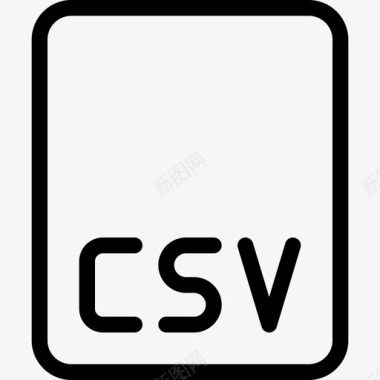 删除线格式Csv文件格式web应用程序编码文件3线性图标