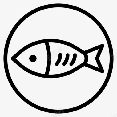 鱼粉食品输送66线性图标图标