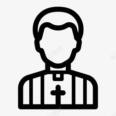 天主教牧师天主教神父化身图标图标