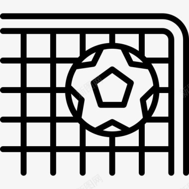 球门守门员球门足球67直线图标