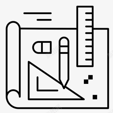 艺术蓝图绘图图标
