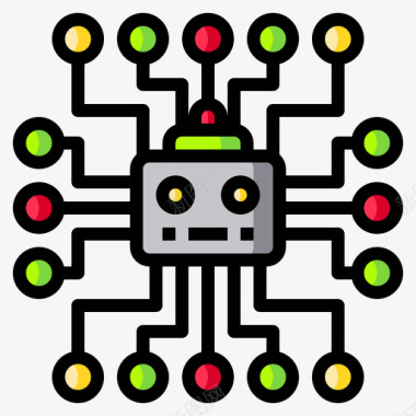 整流电路电路人工智能100线性颜色图标