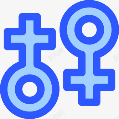 性别象征爱情112蓝色图标