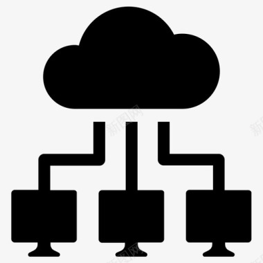 设施小品计算云基础设施计算机图标