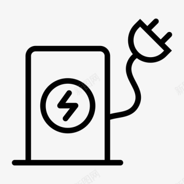 充电桩电池汽车图标图标
