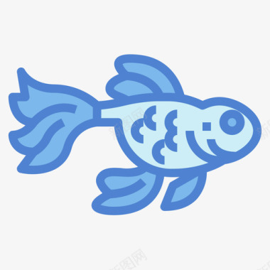 金鱼宠物64蓝色图标