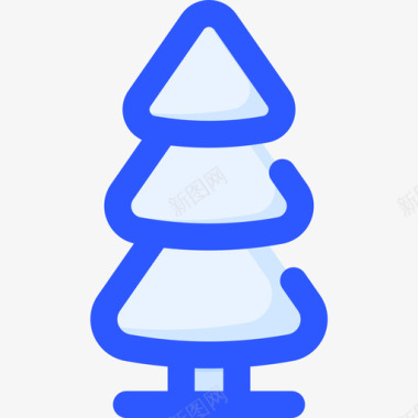 圣诞树圣诞281蓝色图标
