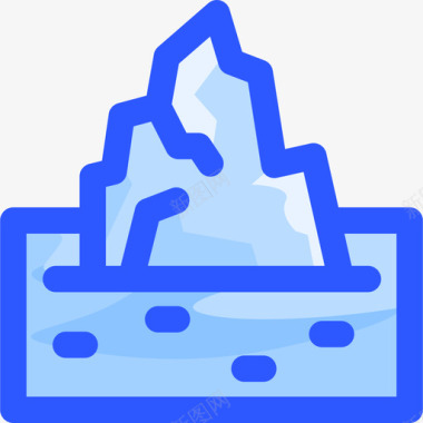 冰川景观35蓝色图标