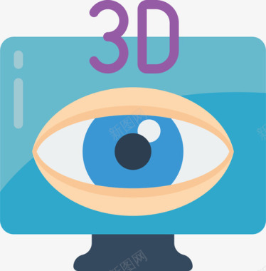 3d眼科平面图标