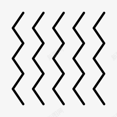 线条几何装饰锯齿形几何形锯齿状线条图标