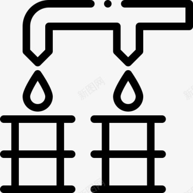 矢量油桶油桶工业过程51线性图标