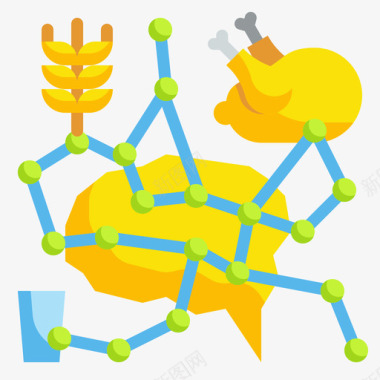 人工人工智能食品技术3平面图标图标