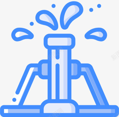 蓝色天然气火焰石油石油和天然气3蓝色图标