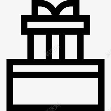 残疾日礼物节礼日3直系图标