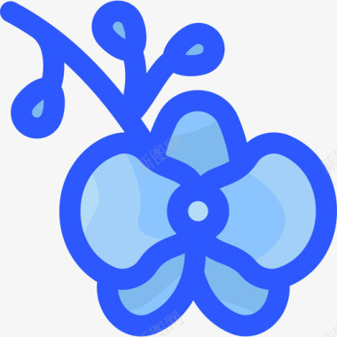 兰花花22蓝色图标图标