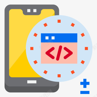 flash代码代码智能手机技术1扁平图标
