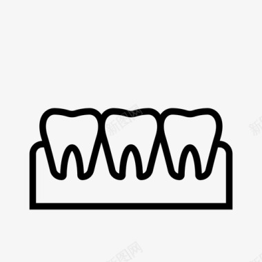 牙齿图标牙齿牙科牙列图标