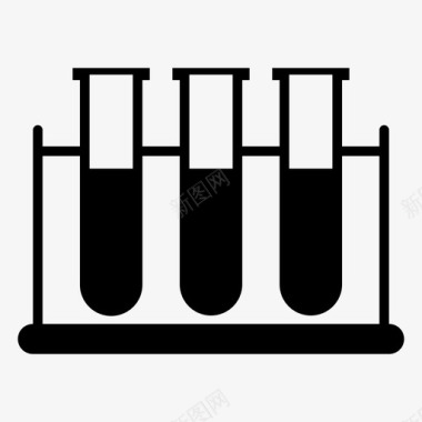 化学实验的工作人试管化学实验管图标
