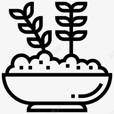 25大米素食主义者25直系图标