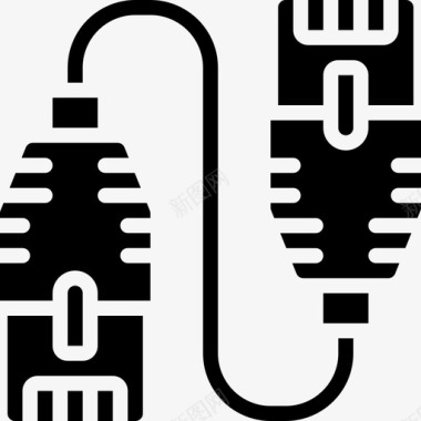 处理器硬件图标电缆计算机硬件30填充图标