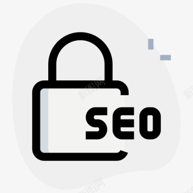 SEO实例挂锁网络应用SEO1圆形形状图标