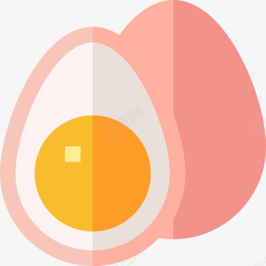 免扣鸡蛋鸡蛋过敏28扁平图标